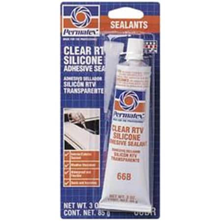 Permtx-Lockt 80050 Clear RTV Silicone Adhesive Sealant- 3 Oz. P13-80050